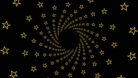 The star sign spins forward through the digital corridor. Stock Footage 157385234