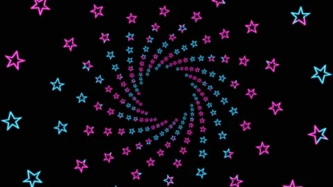 The star sign spins forward through the digital corridor. Stock Footage 157389762