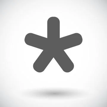 Star single icon Illustrazione stock