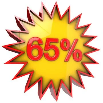 Star off sixty five percent Stock Illustration