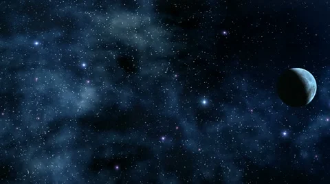 Star sky and planet. Stock Footage 11061324