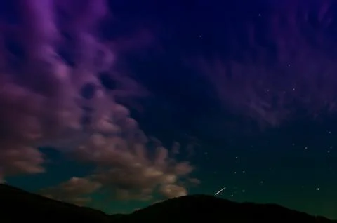 Star sky clouds Stock Illustration