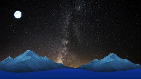 Star sky - mountains 스톡 동영상 263377956