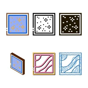 Star sky stretch ceiling clean icon vector outline Stock-Illustration