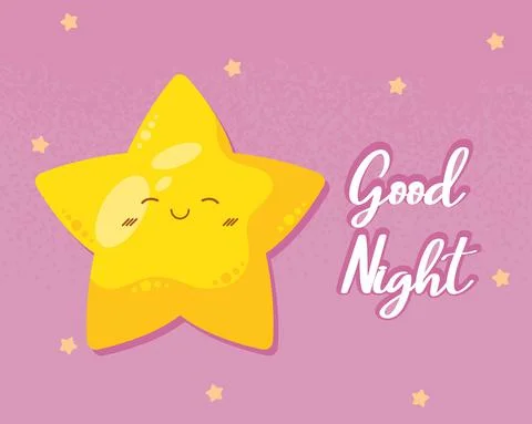 Star sleeping in poster Stock Illustration