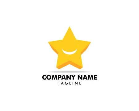 Star Smile Logo Design Element 스톡 일러스트