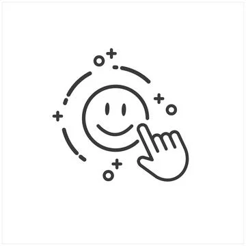 Star, smiling face, check mark, thumb up, positive symbols. Stock Illustration