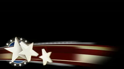 Star Spangled Lower Third Option 1 Stock Footage 631389