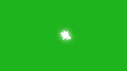Star sparkle motion graphics with green screen background Stock Footage
