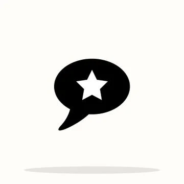 Star in speech bubble icon. linear style sign for mobile concept and web desi Stock Illustration