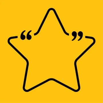 Star Speech Bubble Quote Blank Template. Stock Illustration