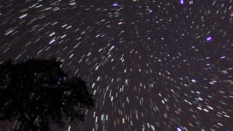Star spirals in the Australian Outback Stock Footage