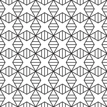 Star Square Pattern Seamless Background Stock Illustration