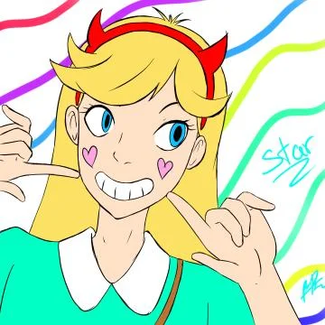 STAR (Star vs. the forces of evil) Stock Illustration