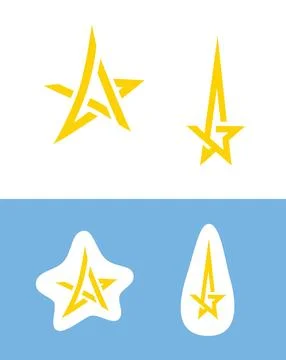 Star Sticker icon - Vector illustration Ilustración de archivo