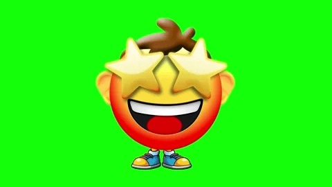 Star Struck Emoji Loop Animation Vídeo Stock 323969696