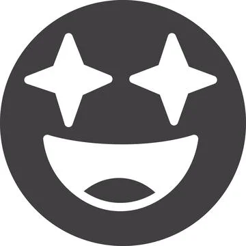 Star struck face Stock Illustration