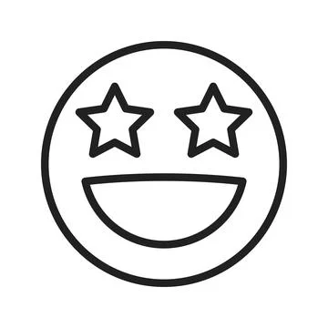 Star-Struck icon vector image.  Stock Illustration