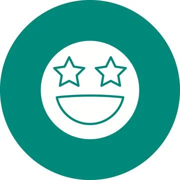 Star-Struck icon vector image. Stock Illustration