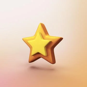 Star - stylized 3d CGI icon object Stock Illustration