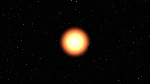 Star Sun With Orbiting Orbit Planet Planetary Solar System With Stars Stock Footage 153954667