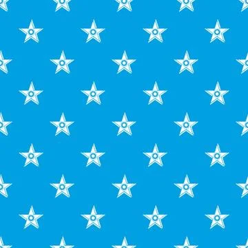 Star sun pattern vector seamless blue Illustrazione stock