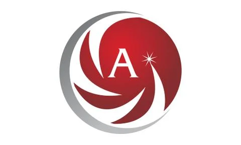 Star Swoosh Initial A Stock-Illustration