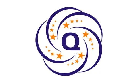 Star Swoosh Initial Q Stock-Illustration