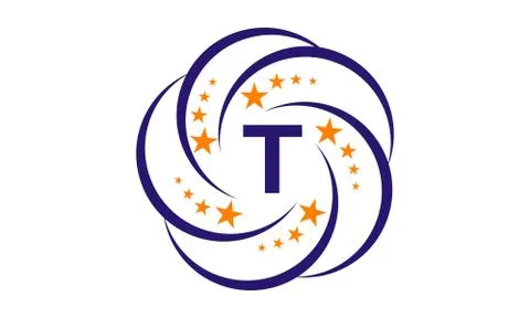 Star Swoosh Initial T Stock-Illustration