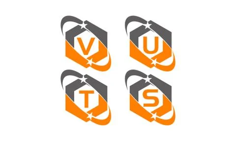 Star Swoosh Template Set Stock-Illustration