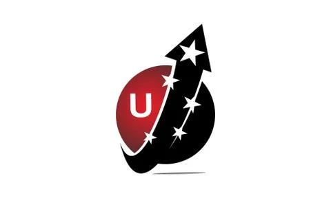 Star Swoosh U Stock-Illustration
