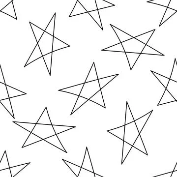 Star symbol bright drawing simple pattern doodle イラスト素材