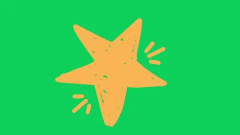 Star symbol hand-drawn scribble animation on green screen. Pen marker doodl.. Stock Footage 293069680