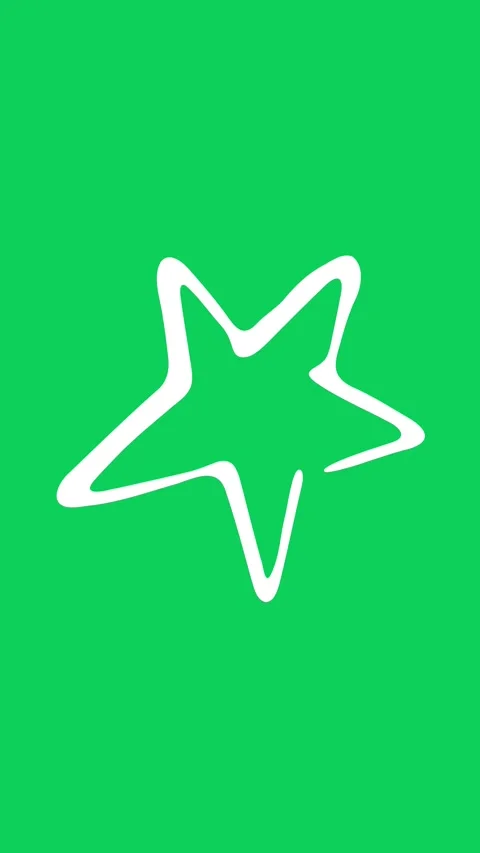 Star symbol hand-drawn scribble animation on green screen. Video stock 301589481