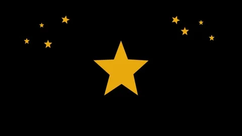 Star symbol particle pattern on a transparent background animation. falling star Stock Footage 318521185