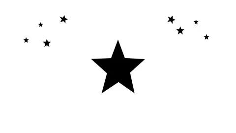 Star symbol particle pattern on a transparent background animation. falling star Stock Footage 318521212