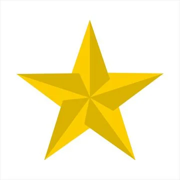 Star symbol with a unique shadow shape. Stock Illustration