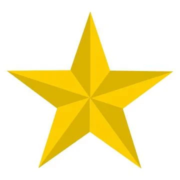 Star symbol with a unique shadow shape. Stock Illustration