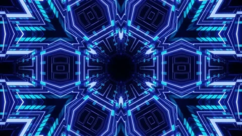 Star symmetry. hexagonal pattern. Vj loop motion design kaleidoscope background Stock Footage 200794122