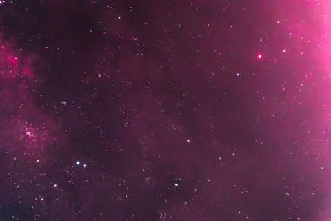 Star systems and luminous nebulae. Panorama, HDR galaxy neighborhood map. Stock Photos