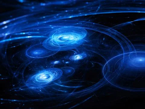 Star systems with trajectories in deep space Stock Illustration