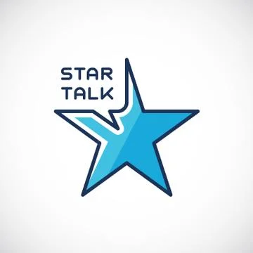 Star Talk Abstract Vector Logo Template Stock Illustration