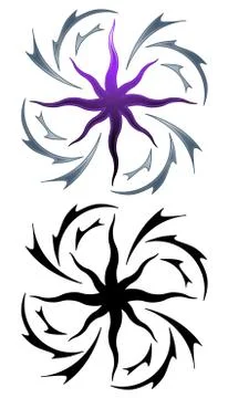 Star tattoo Stock Illustration