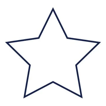 Star Thin Line Vector Icon Stock Illustration