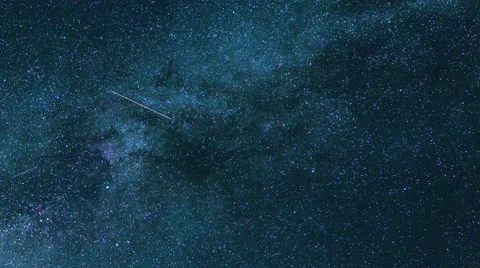 Star Time Lapse, Milky Way Galaxy at Night with falling stars trail Stock Footage 61719944