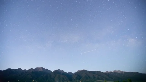 Star Time Lapse in the Sangre de Cristo Mountains Astrophotography Milky Way Stock Footage 94315399