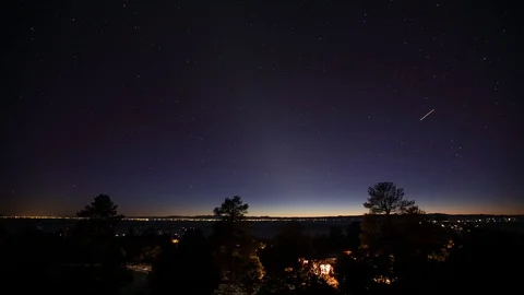 Star Time Lapse in the Sangre de Cristo Mountains Astrophotography Milky Way Stock Footage 94315404