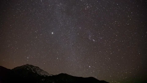 Star Time Lapse in the Sangre de Cristo Mountains Astrophotography Milky Way Stock Footage 94315438