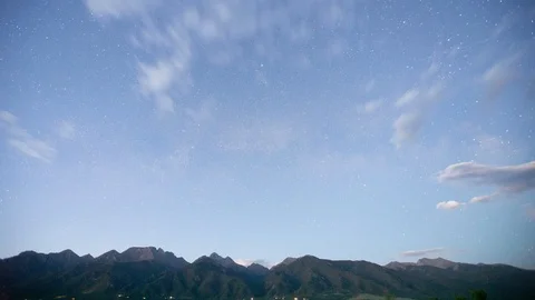 Star Time Lapse in the Sangre de Cristo Mountains Astrophotography Milky Way Stock Footage 94315518