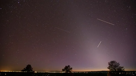 Star Time Lapse in the Sangre de Cristo Mountains Astrophotography Milky Way Stock Footage 94315634